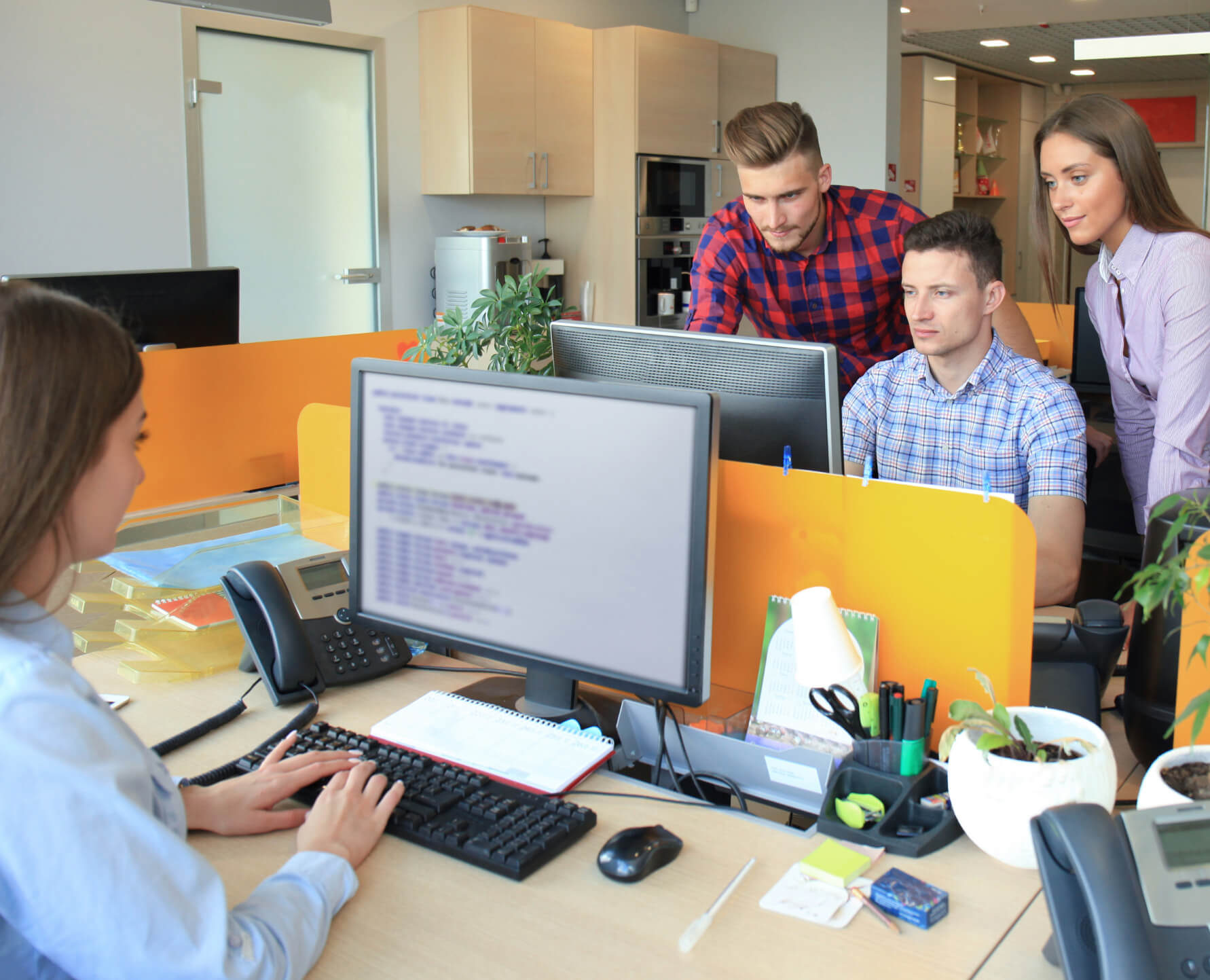 Team Working at Desk